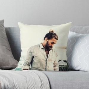 Jason Momoa Good Vibes Beach Throw Pillow Cases Aquaman Movie