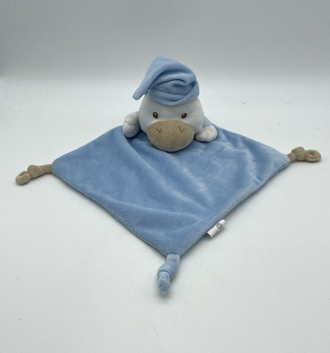 Duffi Baby Lovey White Platypus Duck Blue Security Blanket Soft Plush