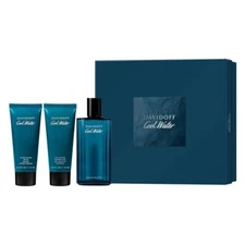 Davidoff Cool Water Men 3pc 4.2oz EDT, 2.5oz Shower Gel, 2.5oz After Shave Balm