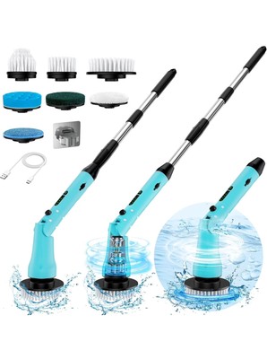 Electric Spin Scrubber, Cordless Shower Bathroom Scrubber, IPX7 waterproof