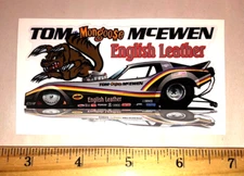 Tom "THE MONGOOSE" McEwen Mongoose 1978 English Leather NAVY CORVETTE Sticker