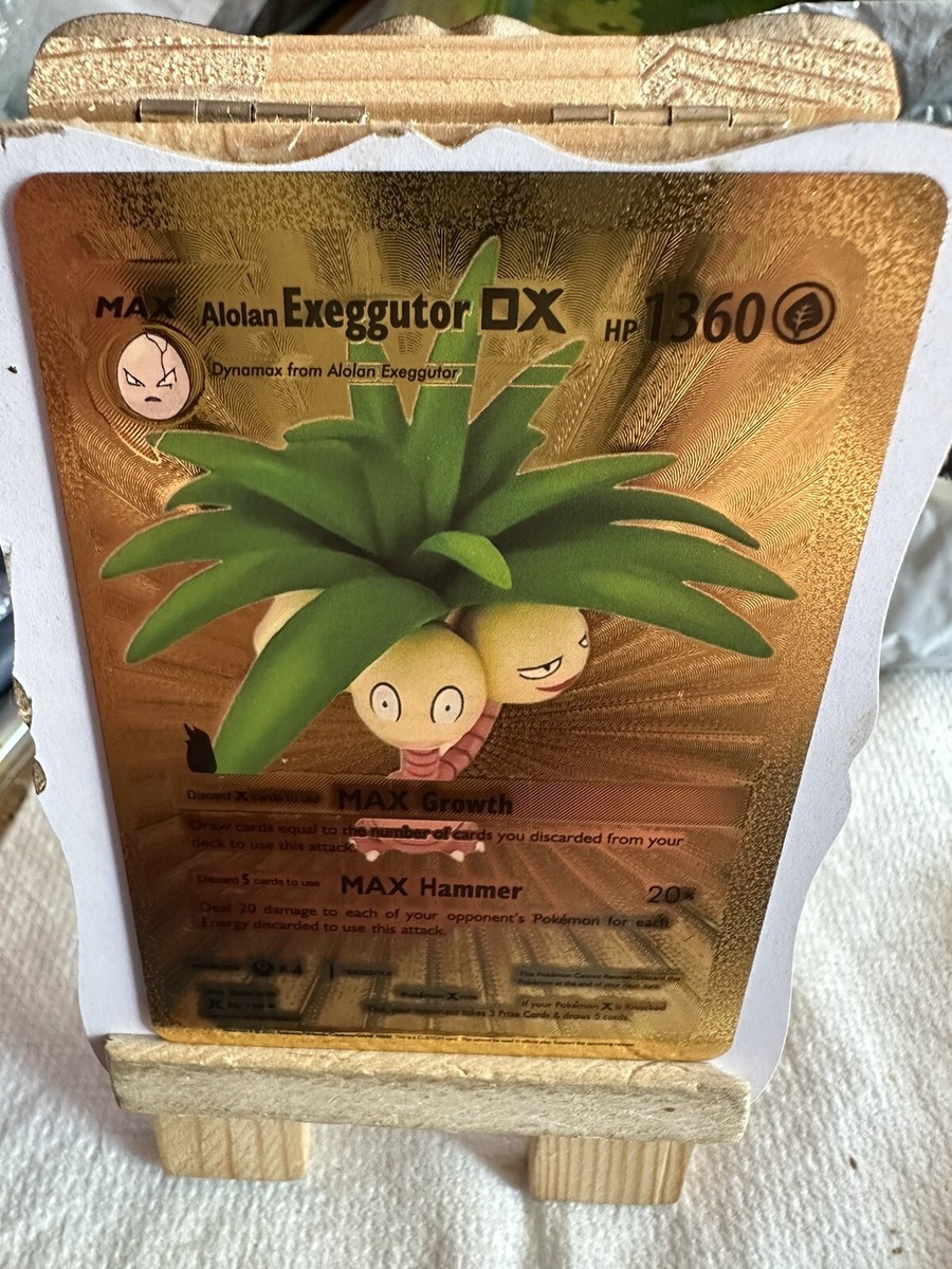 Alolan Exeggutor DX 86/100 HP1360 Gold Foil Fan Art Display Card
