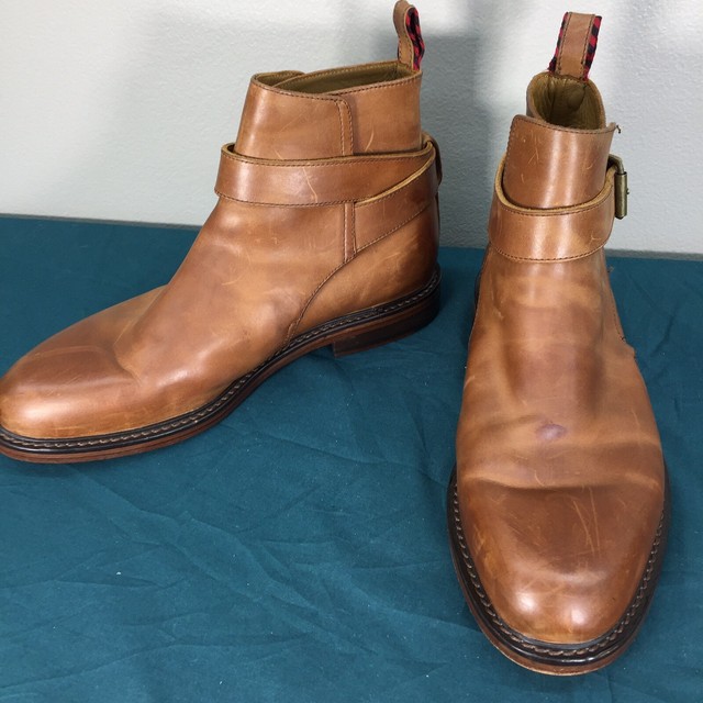ralph lauren brown leather boots