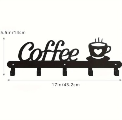 Wandmontage Kaffeebecher Halter Hängende Aufhänger Kaffeetassen Regal für Zuhause Rustikal