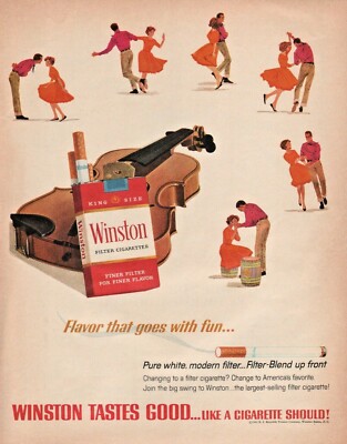 1974 Winston Cigarettes Vintage Ad "...Tastes Good Like A Cigarette Should