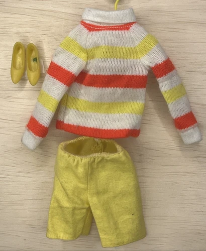 Mattel Barbie #1862 Country Caper Complete Outfit 1969 Japan Vintage yellow
