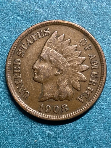 1908 Indian Head Cent Penny Liberty VF !!!