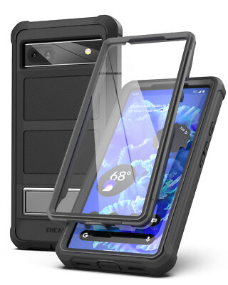 Google Pixel 6a  Case with Protective Screen Protector and Kickstand