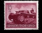 1944 WWII Nazi Germany Tank Self Propelled Gun & Crew Member Mint OriginalStamp 