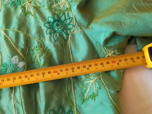 Frederick Made in N Z size 16 jacket green embroidered silk 3/4 sleeves in POC - Picture 14 of 18
