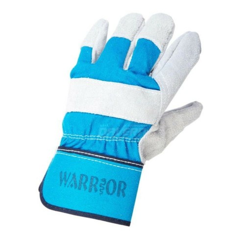 Warrior Blue Rigger Gloves 1PR Size 10 Cowsplit leather Ideal for