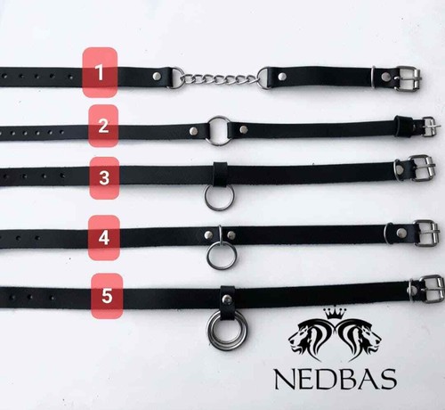 Leder Choker Halskette für Damen - Lederaccessoires - Bild 1 von 8