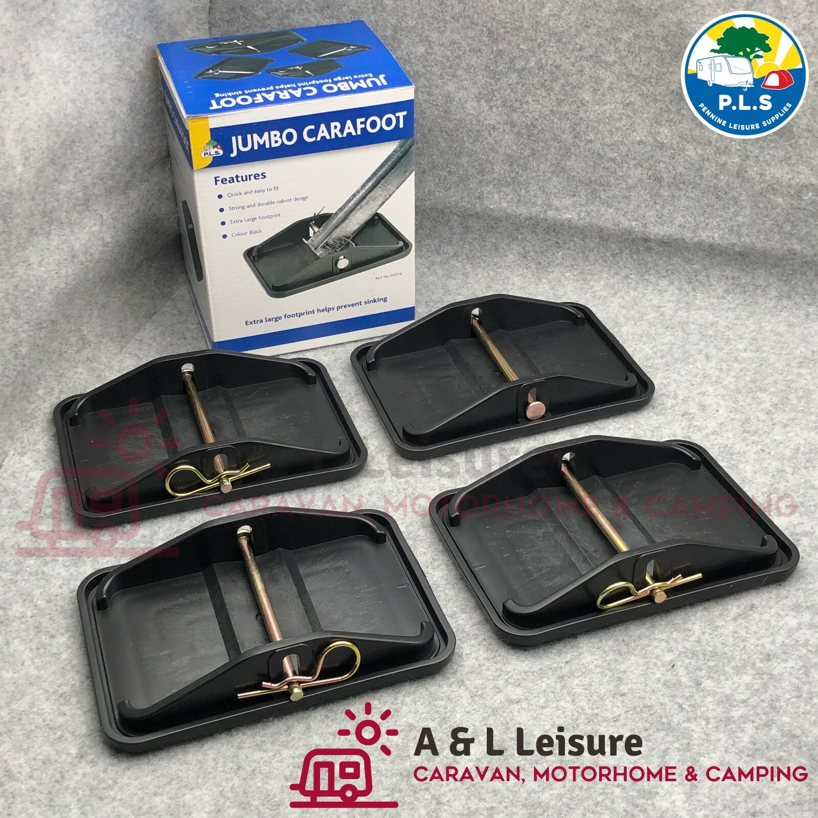 PLS Jumbo Carafoot Jack Foot Level Pad Set Of 4 Caravan Motorhome - PO314 - Image 4