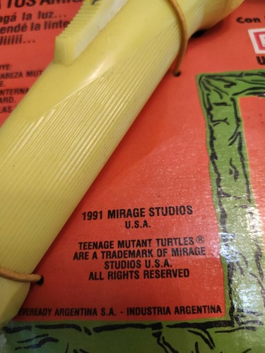 VINTAGE VERY RARE Teenage Mutant Ninja Turtles ARGENTINA BIG LANTERN EVEREADY AD - Picture 8 of 8