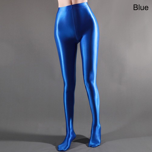 Collant da donna taglie forti look bagnato raso lucido opaco opaco - Foto 4 di 29