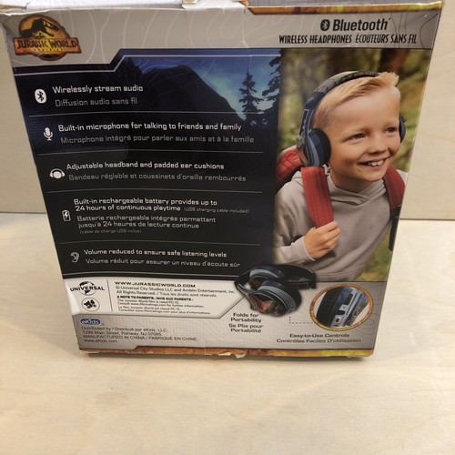 KIDdesigns Noise Cancelling Wireless Bluetooth Kids Headphones - Jurassic World - Picture 9 of 9