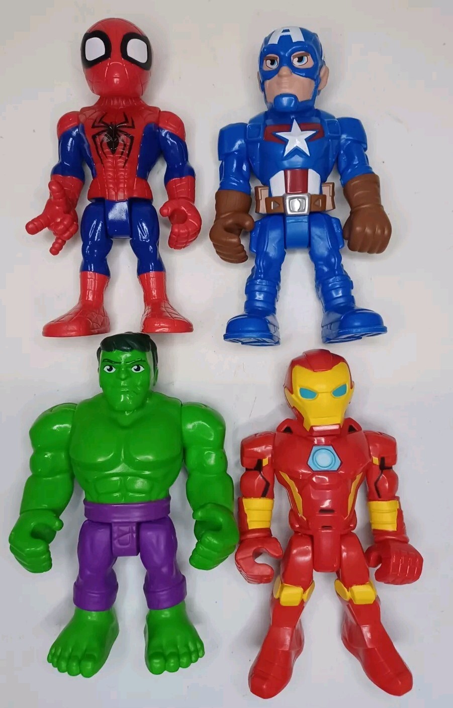 Hasbro Marvel Super Hero Adventures Hulk,Spider-Man,Capt,Iron Man Figures Lot!