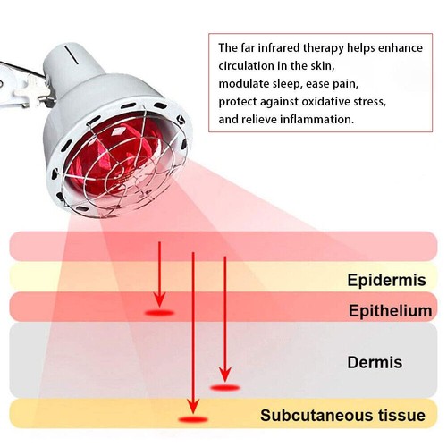Wärmetherapie Infrarot Rotlicht Lampe Bodenständer Wärmelampe mit Rädern 275W - Bild 5 von 19