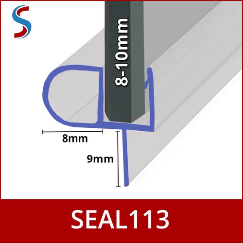 Shower Screen Seal Strip | For 3-12mm Glass | Up to 50mm Gap | Bath Door 800mm - Picture 137 of 248
