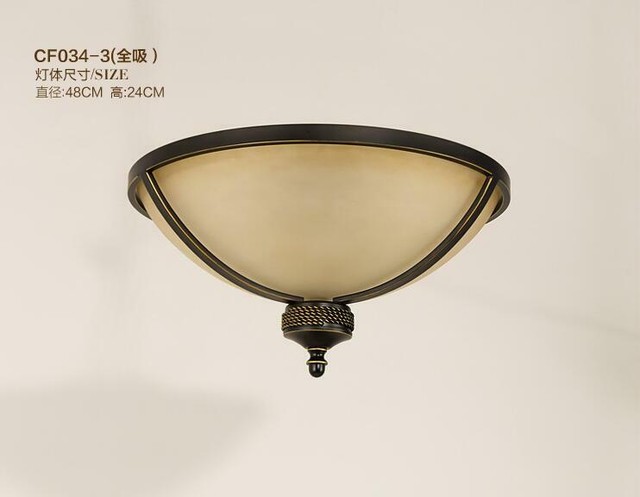 Glass Lampshade Ceiling Fixtures Western Metal Ceiling Light