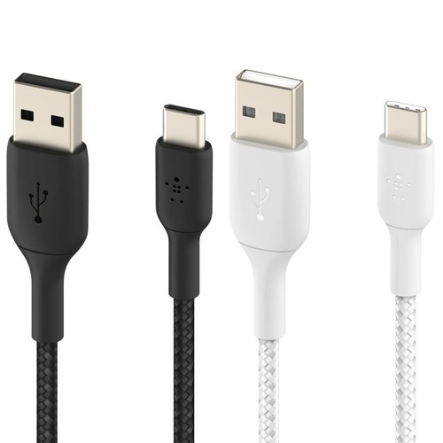 Belkin 1M Braided USB-A to USB-C Cable Data Sync Connector for Samsung/HTC/LG - Picture 2 of 4