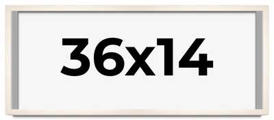 36x14 Frame White Wheat Solid Wood Picture Frame | Moulding Width 0.75 Inches |