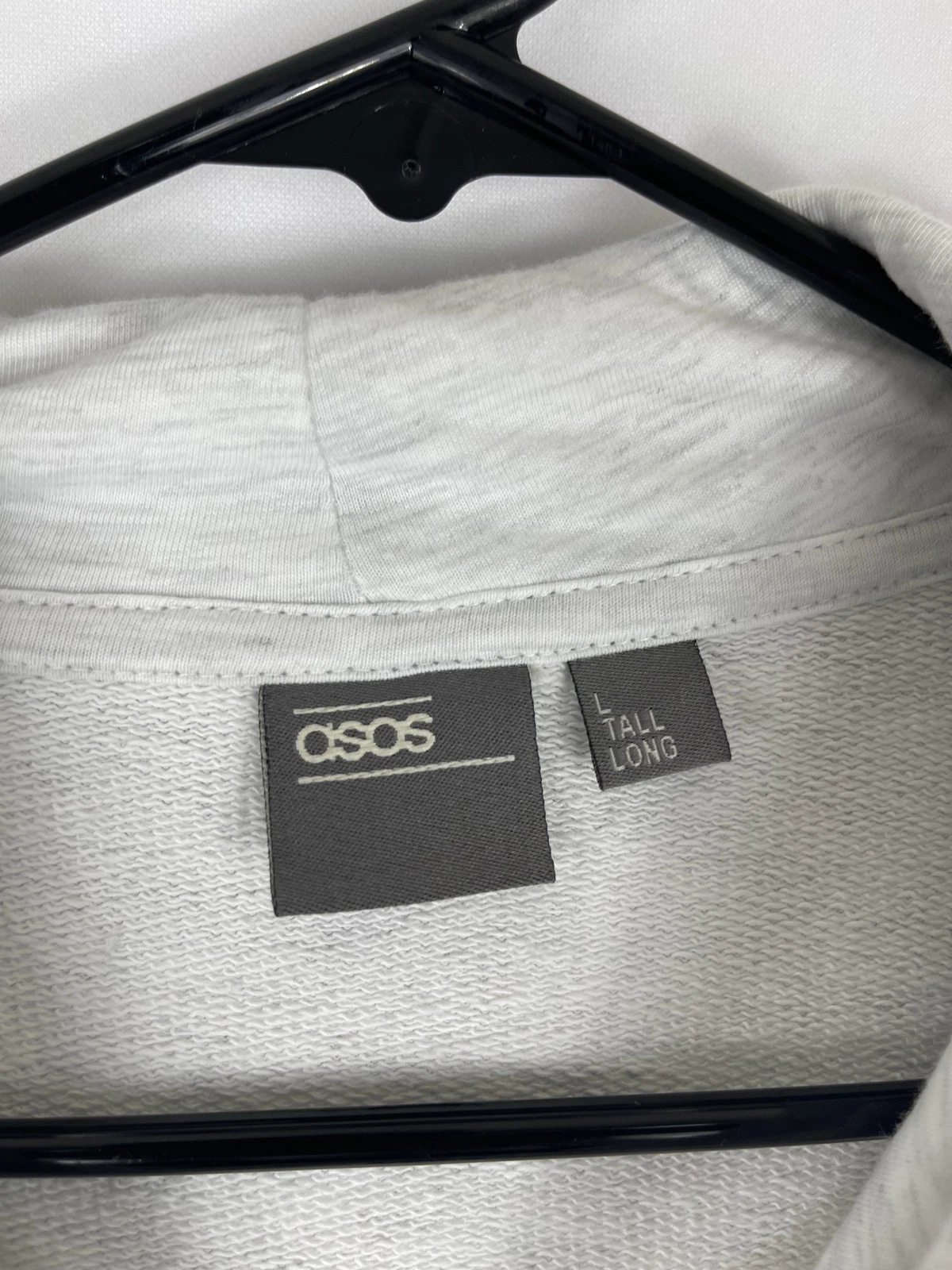 OFF WHITE ASOS Felpa con cappuccio bianco sporco