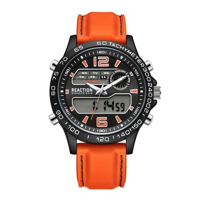 Kenneth Cole Reaction Men's Analog Digital Watch Silicone Strap KRWGP2184104
