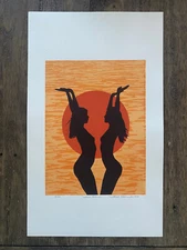 Fred Edwards "Sun Dance" Art Lithograph 12" x 20" Signed & Dated 1978 #14/50