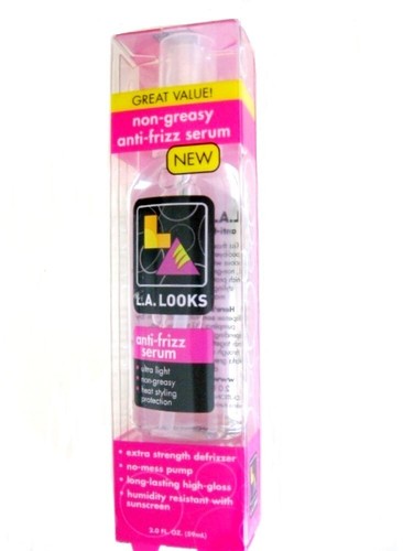 BH05 L. A. Looks NIB Non-Greasy Extra Strength Defrizzer Anti-frizz Serum 2 FlOz - Picture 2 of 5