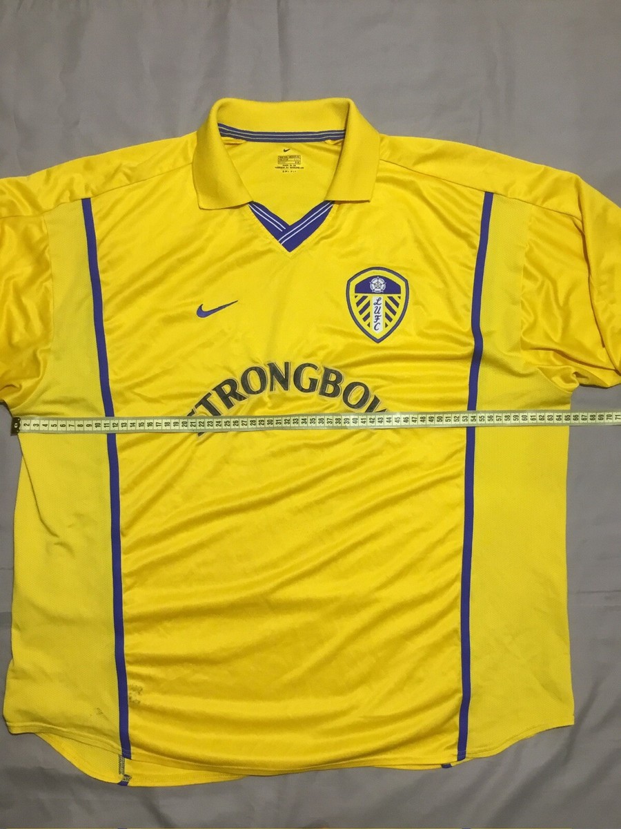 Leeds United 2001 2002 away yellow Nike shirt jersey