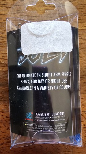Jewel Jolt Spinnerbait Black/Blue 1/2 oz. ~ ONLY 1 LEFT! - Picture 2 of 3