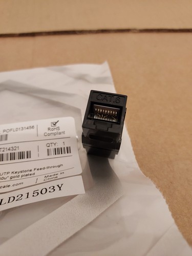 RJ45 Female UTP CAT6 Keystone Jack Inline Coupler Connectors AFL BOX 384 BULK UK - Afbeelding 7 van 18