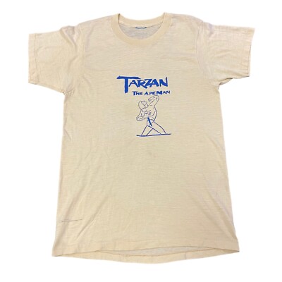 vintage 80s Disney TARZAN THE APEMAN T-SHIRT Single Stitch See  Measuremnts