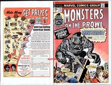 1974 JACK KIRBY & DITKO MONSTERS #28 ORIGINAL PRODUCTION ART COVER MARVEL COMICS