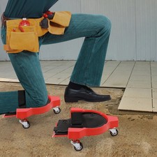 1 Pair Rolling Knee Pads on Wheels Workshop Garage Tiling Garden Kneeling Boards