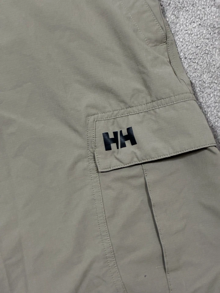 Pantalones Cortos Carga Helly Hansen Hombres 38 Beige 11" Secado Rápido Elastizados Ripstop Exterior Foto 2 de 4