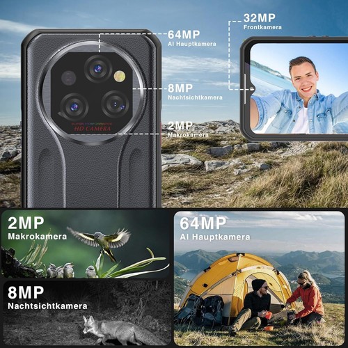 OUKITEL WP39 Pro 5G Outdoor Smartphone 36GB + 512GB 11000mAh / 33W Dual SIM 5G Telefon komórkowy - Zdjęcie 5 z 26