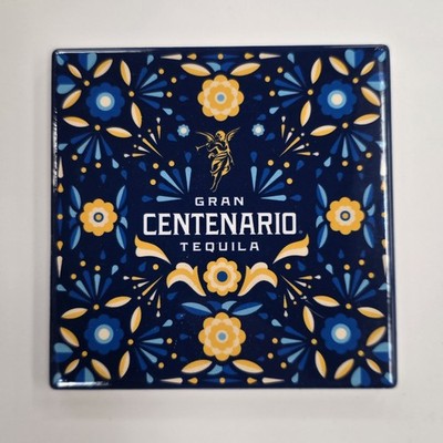 Gran Centenario Tequila Coasters Set of 4 | Limited Edition Ceramic Tile Barware
