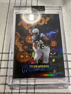 2025 Haunted Hits Black Boo 1/1 RC Tyler Warren - Indianapolis Colts   