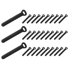 30 Pcs Leather Zipper Puller, 2.6" Zipper Sliders, Bright Black