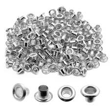 1/8 Inch (3Mm) ID Grommets Eyelets, 200 Pieces Metal Grommet Kit Hole Self Backi
