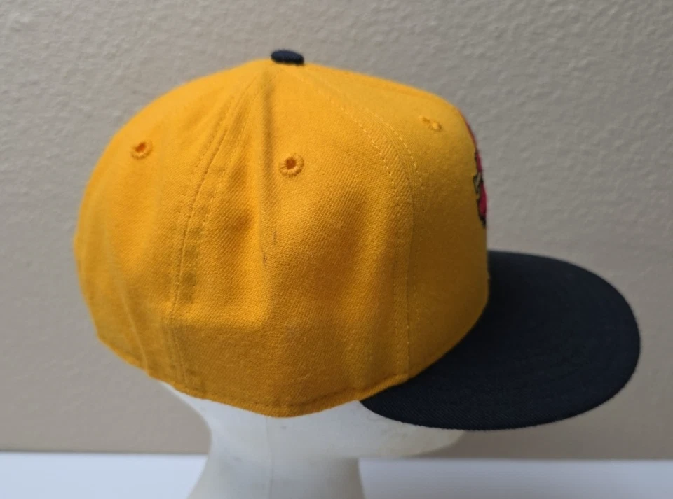 Gorra de béisbol ajustada vintage Rochester Red Wings New Era amarilla talla 7 1/4 EE. UU. Foto 2 de 4