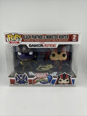 Funko Pop! Vinyl: Monster Hunter Marvel -2 Pack Black Panther vs Monster Hunter