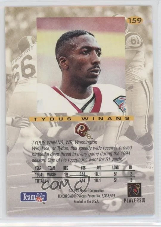 1995 Playoff Absolute Tydus Winans #159 - Image 2 of 2