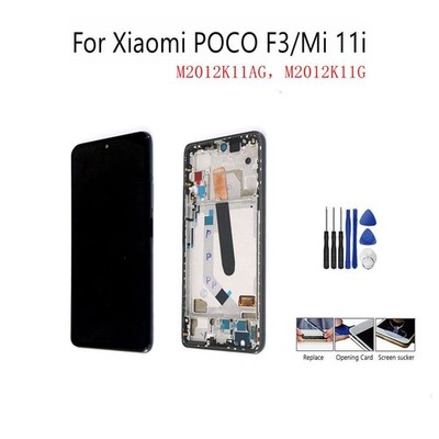 OLED LCD Display For Xiaomi POCO F3/Mi 11i Touch Screen +Black Frame Replacement