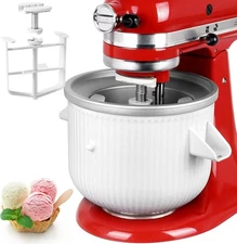 Ice Cream Maker Attachment for Kitchenaid, 2 Quart Frozen Ice Cream Bowl for Sta
