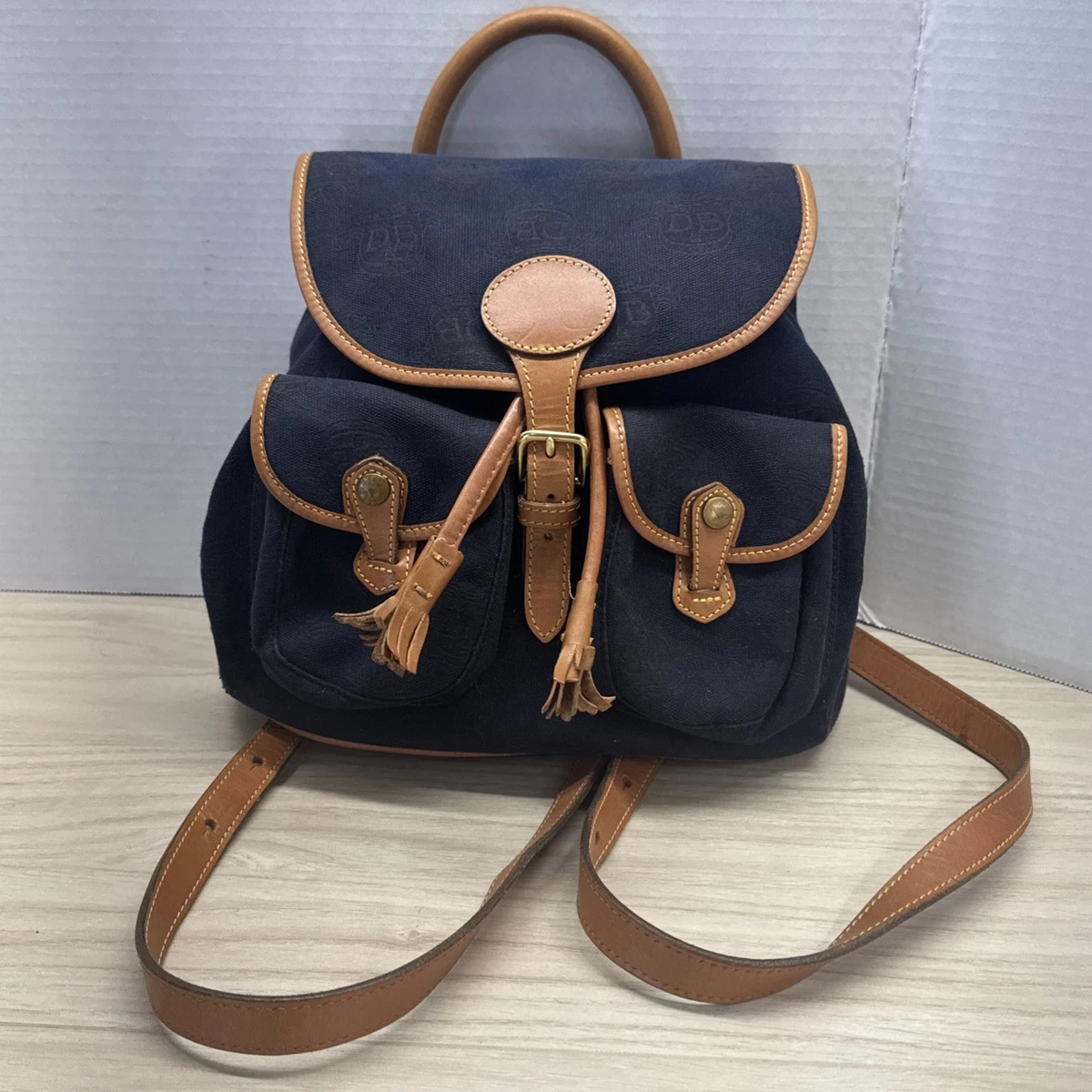 Dooney & Bourke Navy and Tan Backpack dooneyandbourkebag Grab this bag, quick! main image 2