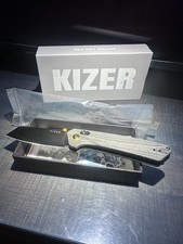 Kizer Madrac - Black Micarta 3" Black Nitro-V Blade - V3693A1