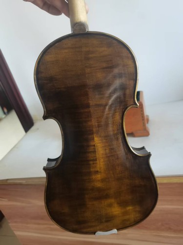 New 4/4 violin Stradi model flamed maple back spruce top hand carved 1537 - Picture 6 of 6